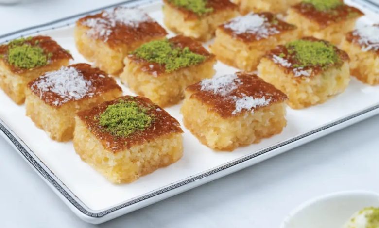 the history and flavors of Basbousa beloved Middle Eastern desserts