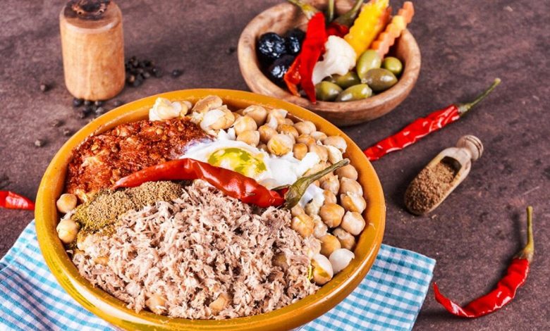 Lablabi is a traditional Tunisian chickpea stew made with garlic, cumin, harissa, and day-old bread.