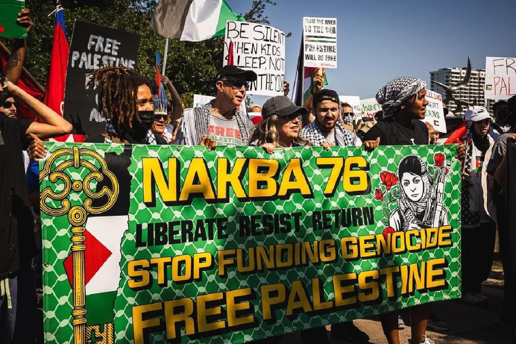 Palestinian communities across the United States mark Nakba Day, which falls on May 15, with rallies, marches, vigils, teach-ins, and cultural events.