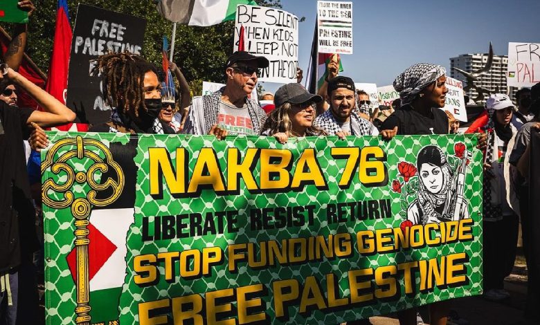 Palestinian communities across the United States mark Nakba Day, which falls on May 15, with rallies, marches, vigils, teach-ins, and cultural events.