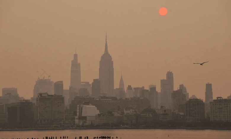 New York State issues an air quality alert due to high PM2.5 levels, urging vulnerable groups to limit outdoor activity to protect respiratory and heart health.