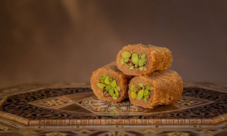 Kunafa Mabrouma (Rolled Kunafa) with pistachios is one of the most beloved desserts in the Levant, especially in Jordan, Syria, Palestine, and Lebanon.