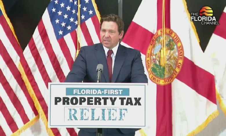 Florida Governor Ron DeSantis is advancing a plan to eliminate property taxes on primary residences, a move that could reshape state revenue and school funding.
