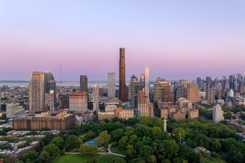 The 240 Nassau Street mixed-use development in Downtown Brooklyn has entered environmental review, featuring twin high-rise towers, affordable and senior housing, a new public school, community spaces, and retail.